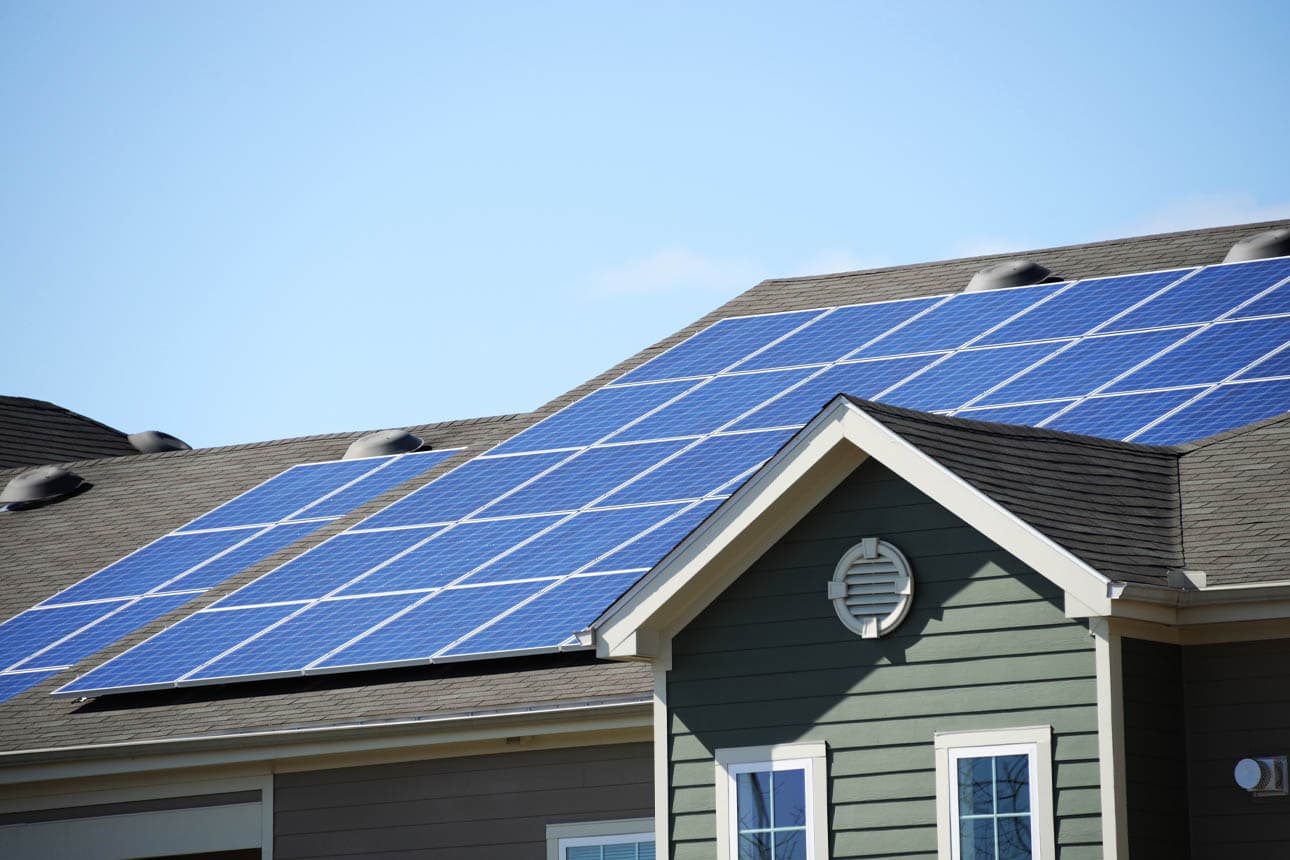 Solar panels on home.