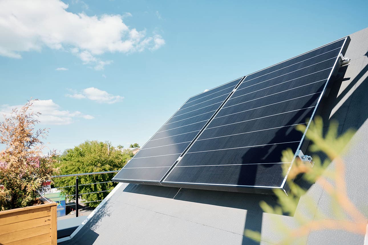 Solar panels on home.