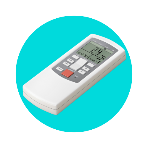 Image of a heat pump remote